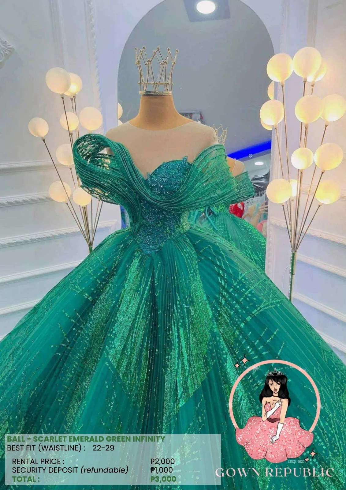 Ball Gowns: Green 149